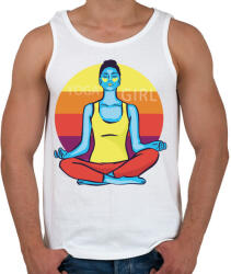 printfashion Yoga Girl - jógás lány - Férfi atléta - Fehér (4608431)