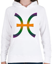 printfashion Halak - Női kapucnis pulóver - Fehér (4084346)