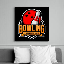 printfashion Bowling - Vászonkép - Fekete (16328979)