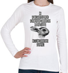printfashion agyfélteke probléma kutya ws zsiráf - Női hosszú ujjú póló - Fehér (11552449)