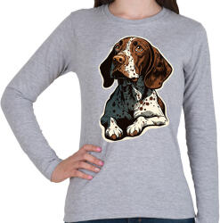 printfashion Angol vizsla pointer - Női hosszú ujjú póló - Sport szürke (12761481)