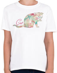 printfashion Cica - Gyerek póló - Fehér (14501575)