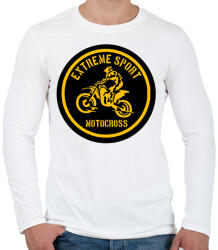 printfashion motocross - Férfi hosszú ujjú póló - Fehér (4108905)