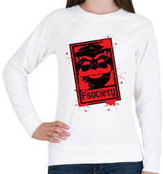 printfashion Fsociety - Női pulóver - Fehér (347814)