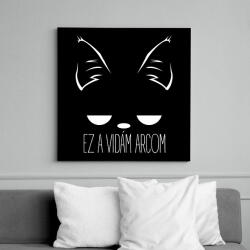 printfashion Ez a vidám arcom 1 - Vászonkép - Fekete (13152977)