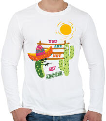 printfashion Nem vagy a testvérem! - Férfi hosszú ujjú póló - Fehér (447248)