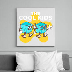 printfashion Cool kids - Vászonkép - Fehér (15759843)