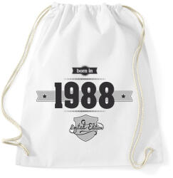 printfashion born-in-1988-(dark&lightgrey) - Sportzsák, Tornazsák - Fehér (474186)