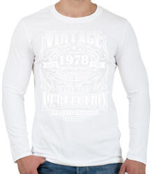 printfashion vintage polo1978 - Férfi hosszú ujjú póló - Fehér (13978146)