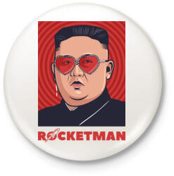 printfashion ROCKETMAN - Kitűző, hűtőmágnes - Fehér (3080475)