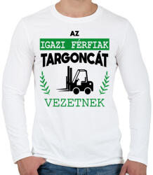 printfashion Targoncát vezetnek - Férfi hosszú ujjú póló - Fehér (13070838)