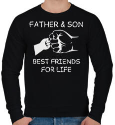 printfashion Apa és fia - Férfi pulóver - Fekete (333066)