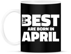 printfashion The Best are born in april - Bögre - Fekete (5428352)