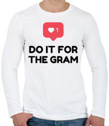 printfashion Do it for! - Férfi hosszú ujjú póló - Fehér (2116390)