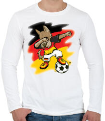 printfashion Német focis ajándék - Férfi hosszú ujjú póló - Fehér (11383555)