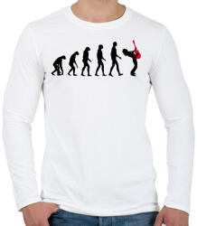 printfashion Rock evolúció - Férfi hosszú ujjú póló - Fehér (1140425)