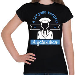 printfashion A legjobb vasutas - Női póló - Fekete (7682256)