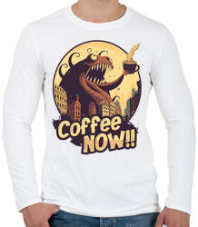 printfashion Kávészörny 1 - Férfi hosszú ujjú póló - Fehér (11758466)