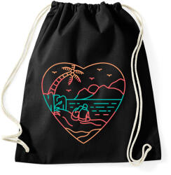 printfashion Mindörökké szerelem - Sportzsák, Tornazsák - Fekete (2184276)