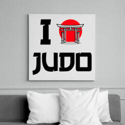 printfashion I love Judo - Vászonkép - Fehér (9449554)