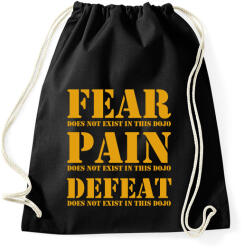 printfashion Fear, Pain, Defeat - Cobra Kai - Sportzsák, Tornazsák - Fekete (11776719)