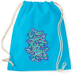 printfashion Tárd ki a szíved - Sportzsák, Tornazsák - Surf blue (190559)