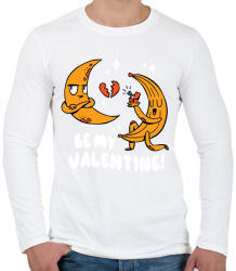 printfashion Banán és hold szerelem - Férfi hosszú ujjú póló - Fehér (11884459)