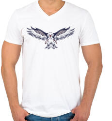printfashion Sas - Férfi V-nyakú póló - Fehér (4246022)
