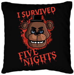 printfashion I survived five nights - Párnahuzat, Díszpárnahuzat - Fekete (14911177)