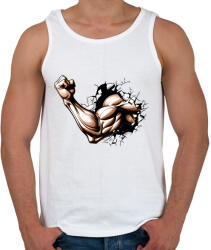 printfashion Kigyúrt kar - Férfi atléta - Fehér (15668525)