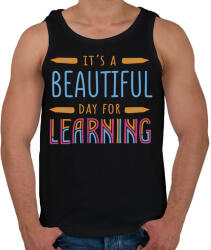 printfashion Ez egy csodás nap a tanuláshoz - stréber minta - Férfi atléta - Fekete (5646772)