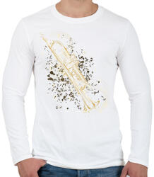 printfashion Trombita - Férfi hosszú ujjú póló - Fehér (9175245)