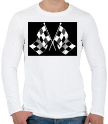 printfashion Verseny - Férfi hosszú ujjú póló - Fehér (5157637)