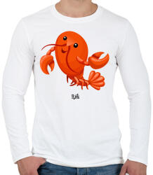 printfashion Rák - Férfi hosszú ujjú póló - Fehér (2819061)