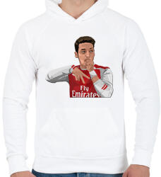 printfashion Özil - Férfi kapucnis pulóver - Fehér (1707794)