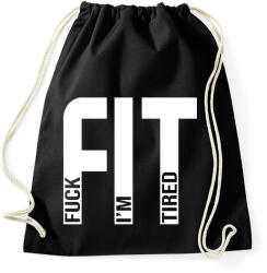 printfashion Fuck I'm Tired - Sportzsák, Tornazsák - Fekete (2779420)