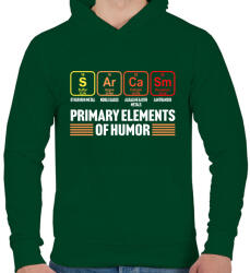 printfashion Sarcasm - Férfi kapucnis pulóver - Sötétzöld (2493983)