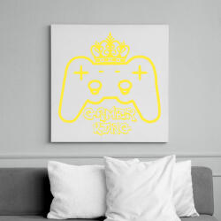 printfashion Gamer king - Vászonkép - Fehér (6637930)