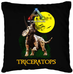 printfashion ARK TRICERATOPS - Párnahuzat, Díszpárnahuzat - Fekete (6586780)