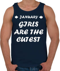 printfashion Januári csajok a legcukibbak - Férfi atléta - Sötétkék (1366960)