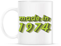 printfashion made-in-1974-green-grey - Bögre - Fehér (790363)