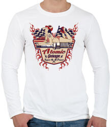 printfashion Atomi garázs - Férfi hosszú ujjú póló - Fehér (35588)