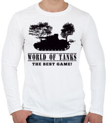 printfashion WORLD OF TANKS - Férfi hosszú ujjú póló - Fehér (1755621)