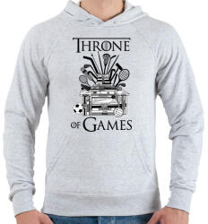 printfashion Throne of Games - Férfi kapucnis pulóver - Sport szürke (777043)