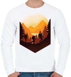 printfashion Túrázás - Férfi pulóver - Fehér (13095866)
