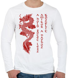 printfashion A Hold sötét lesz - Férfi hosszú ujjú póló - Fehér (7617721)