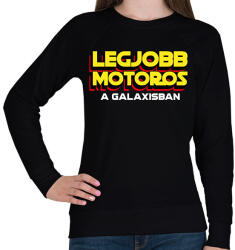 printfashion LEGJOBB MOTOROS A GALAXISBAN - Női pulóver - Fekete (11568209)