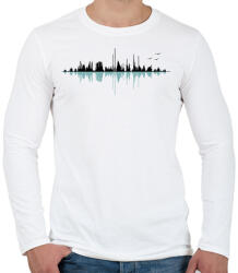 printfashion Zeneváros - Férfi hosszú ujjú póló - Fehér (1142856)