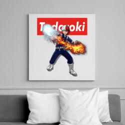 printfashion my hero academy todoroki - Vászonkép - Fehér (6638169)