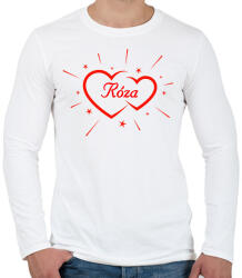 printfashion Róza - Férfi hosszú ujjú póló - Fehér (14696164)